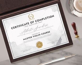 Achievement Urkunde Vorlage: Modernes Design (Photoshop & Word)