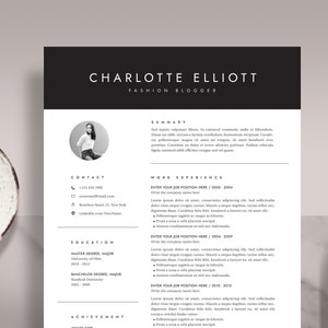 Professional Resume Template, CV Template, Photoshop Resume Cover Letter - INSTANT DOWNLOAD RE011