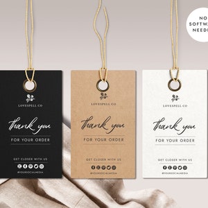 Editable Clothing Hang Tag Template Clothing Tags Hang Tag Custom Tags  Custom Hang Tags Clothing Labels Custom Clothing Tags TG8 