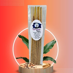 Dragon&#39;s Blood, Palo Santo, Frankincense & Lotus Hand Rolled Artisan Incense Sticks 12pck, Resin incense