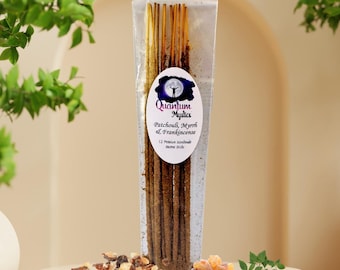 Bastoncini di incenso con orlo | 6 scatole x 20 bastoncini ciascuno, lavanda, gelsomino, rosa, patchouli, oppio e sandalo, in totale 120 bastoncini