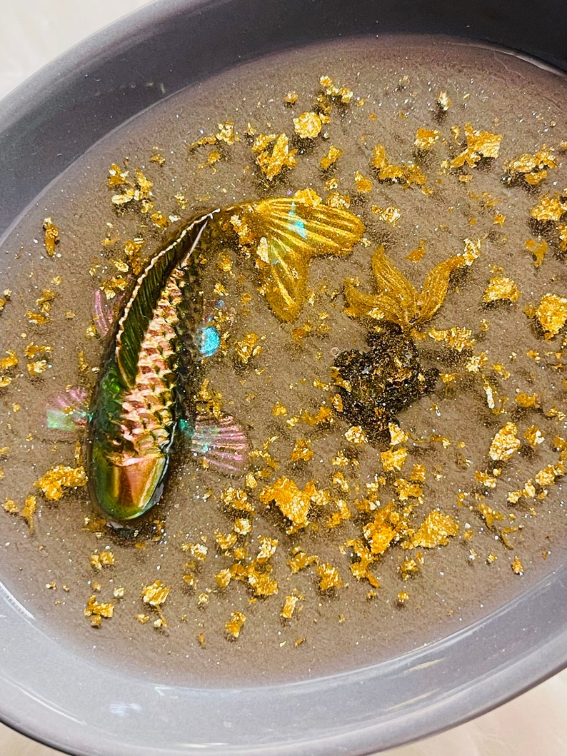 KOI Fish Trinket Tray, Jewelry Dish , Ceramic Soap Dish image 5