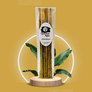 Abundance Incense Sticks, Prosperity, Hand Rolled Incense Sticks 12pck, Artisan Incense
