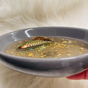 KOI Fish Trinket Tray, Jewelry Dish , Ceramic Soap Dish image 6