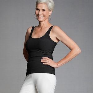 Black Tank Top, Tank Top Organic, Ecofriendly Athleisure Top, Organic Yoga Clothes, Organic Cotton Base Layer, Sustainable Clothing