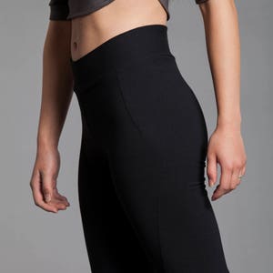 Organic Cotton Yoga Pants, Fitness Leggings, Organic Yoga Clothes, Black High Waisted Leggings, Athleisure, Sustainable Clothing