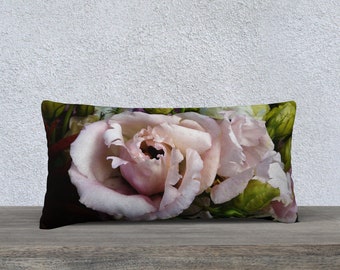 Lisianthus Pillow Cover - Pink flowers, flower pillow, gifts for her, mother's day gift, floral decor