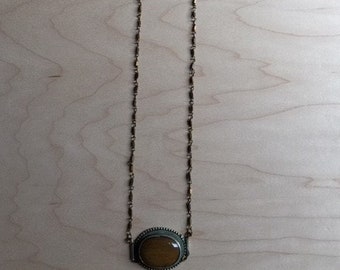 Handmade Necklace with Re-purposed Stone