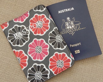 Passport wallet, vintage passport cover, floral passport holder, cover, travel gift.