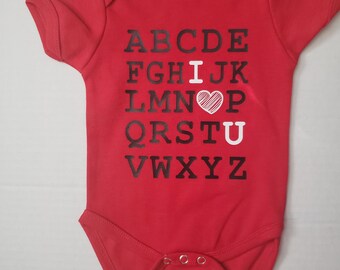 ABC I Love You Baby bodysuit or shirt