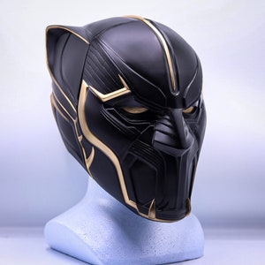 Black Panther Latex Superhero Mask Cosplay Helmet Full Face Mask Halloween  – Trippy Lights