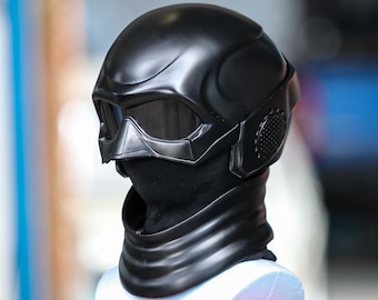 Set!! Black Noir helmet with neck cover  from The boys series scale 1/1 can wearable for collectables or cosplays