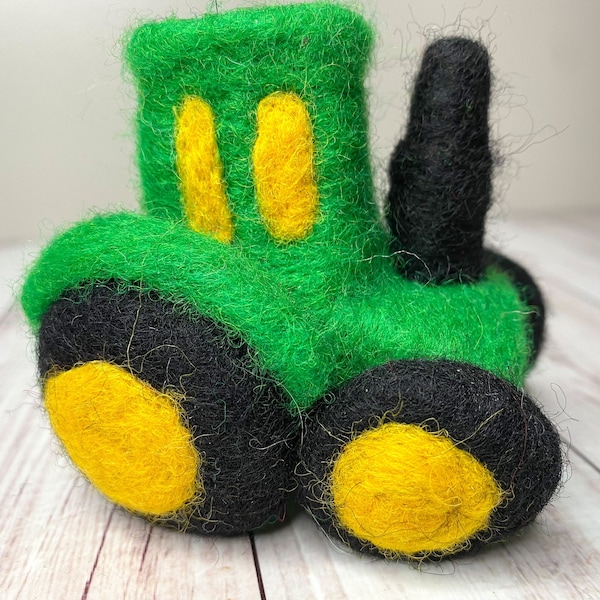 Tractor toy, felt tractor, toy props, photo props, felt toy, tractor decor, tractor party, farm party, barnyard decor, farmyard, country