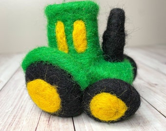 Tractor toy, felt tractor, toy props, photo props, felt toy, tractor decor, tractor party, farm party, barnyard decor, farmyard, country