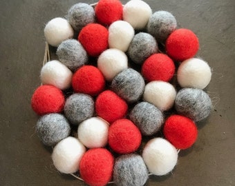 Felt garland nursery, felt ball garland, nursery garland, modern nursery, felt ball banner, pom pom garland, crib garland, mantel decor