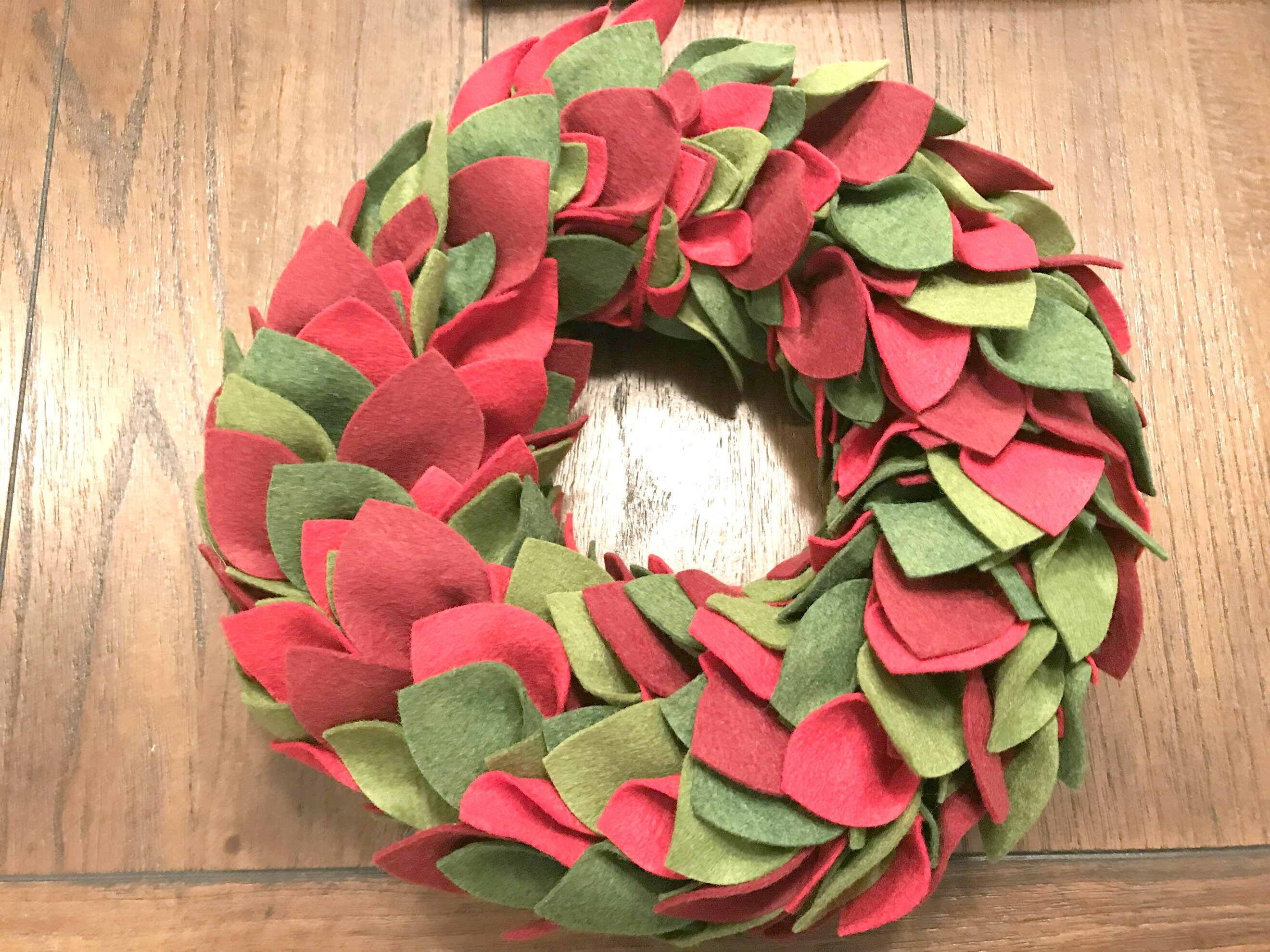 Felt Christmas wreath felt wreath felt wreath for front Etsy