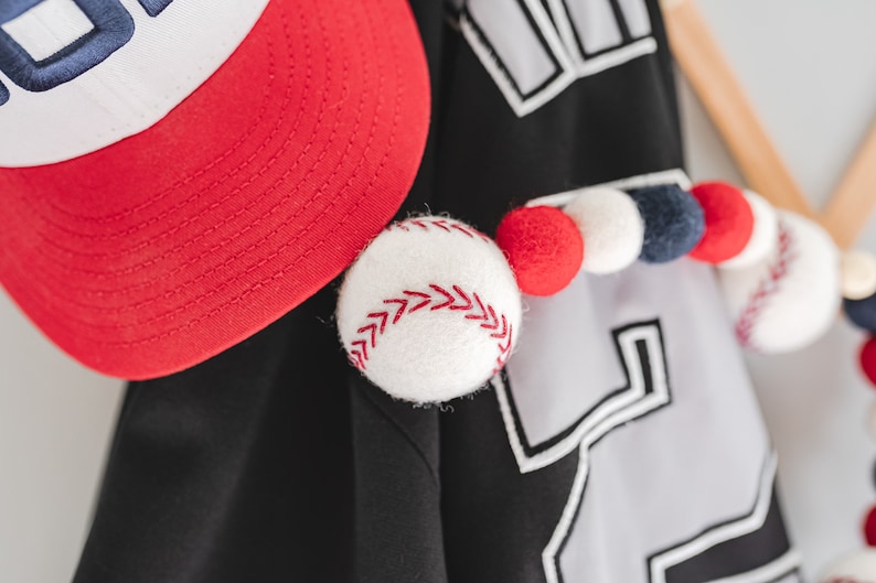 Baseball Garland Baseball Teams Felt Ball Garland Sports Etsy