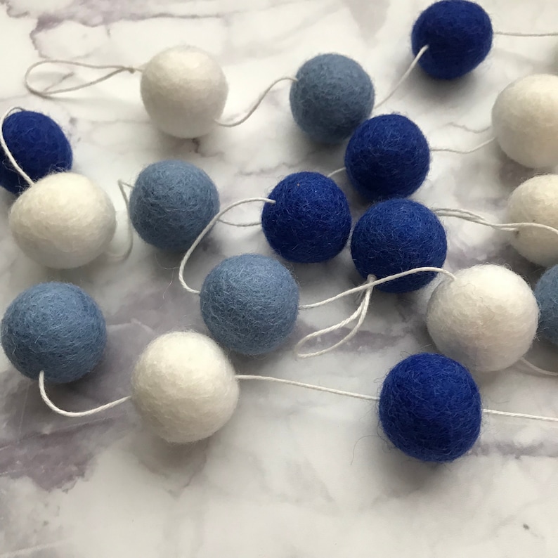 Felt Ball Garland Felt Ball Garland Nursery Boy's Etsy