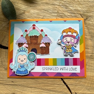 Candyland card, handmade card, candyland game, candyland birthday, birthday card, candyland party, candyland theme, blank greeting card