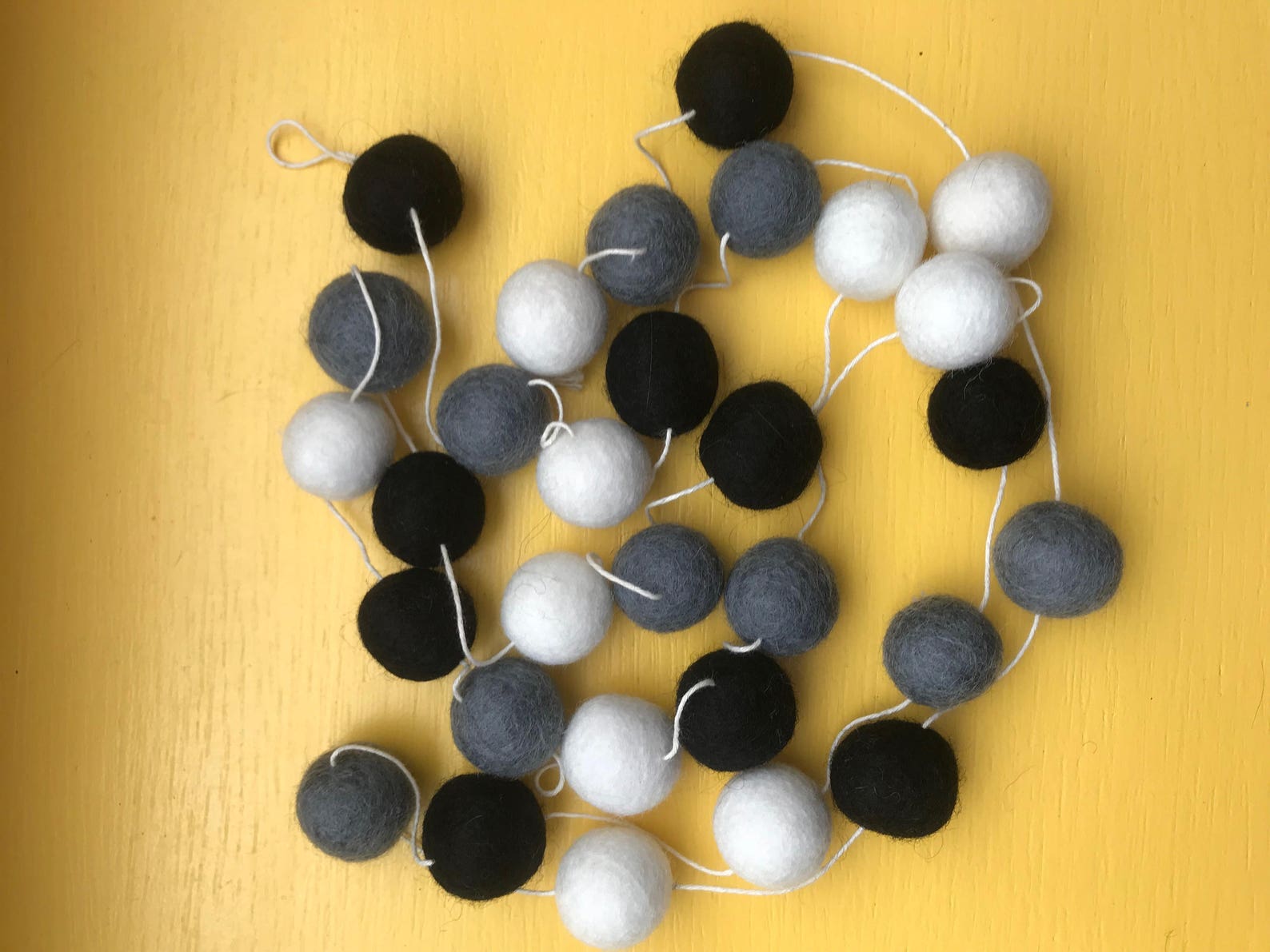 Felt Ball Garland Felt Ball Decor Felt Garland Nursery Felt Etsy