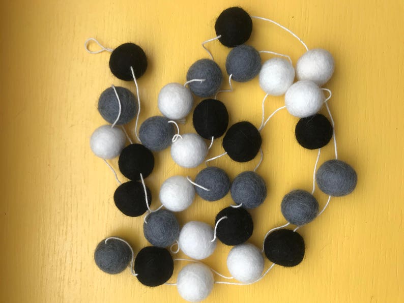 Felt Ball Garland Felt Ball Decor Felt Garland Nursery Felt Etsy