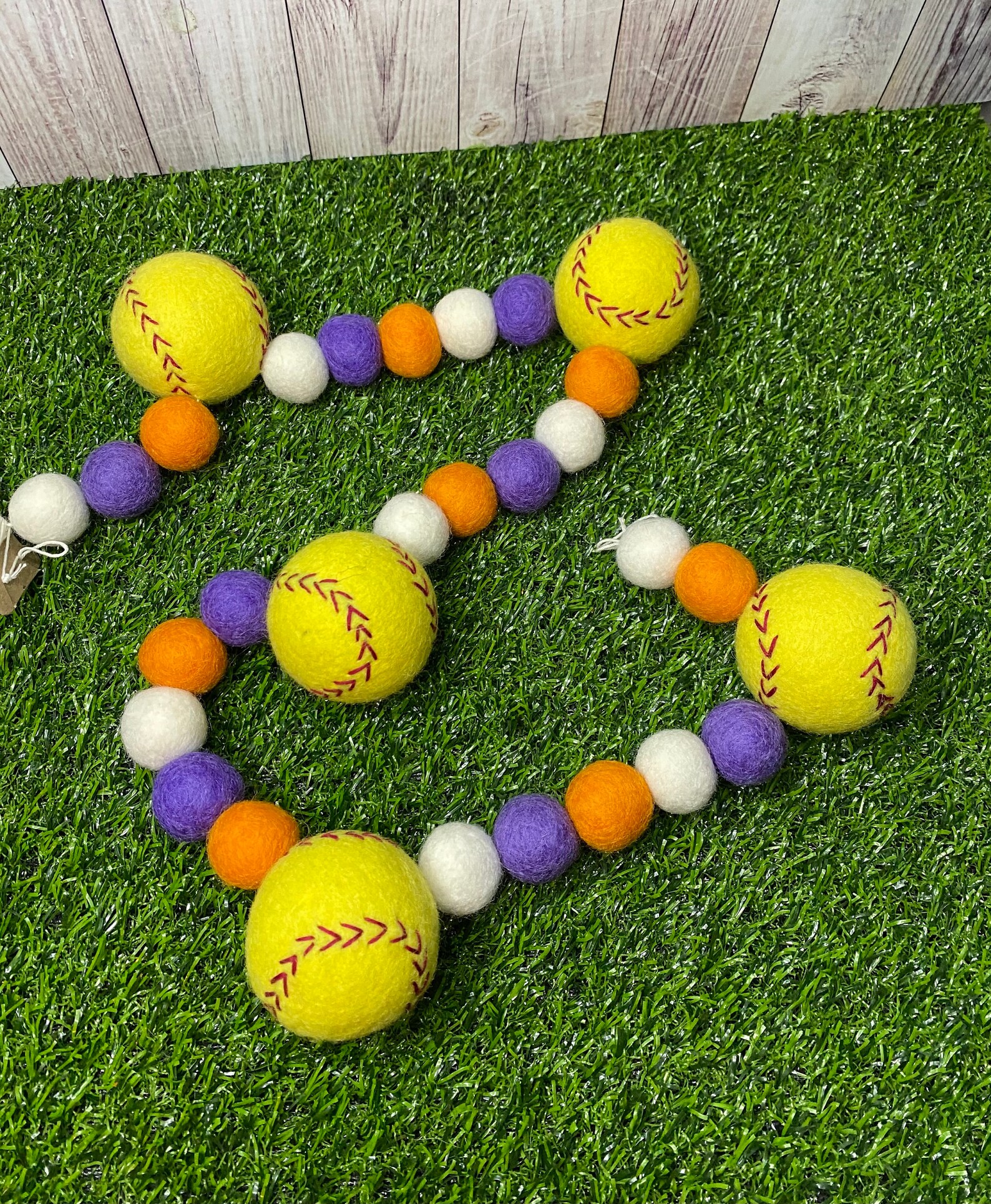 Softball Garland Softball Decor Team Colors Softball Theme Etsy