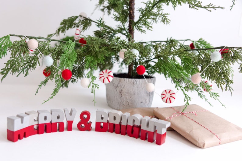 Christmas garland Christmas garland felt Christmas decor image 7