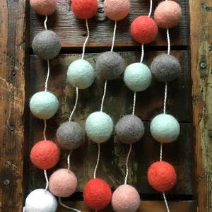 Felt ball garland, felt ball garland nursery, pom pom garland, pom pom garland nursery, nursery decor, felt ball wall hanging, pom pom decor