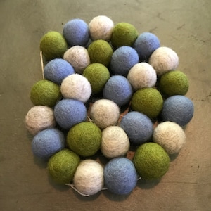 Felt ball garland, boy nursery decor, boy nursery, felt garland, felt ball, felt ball decor, nursery decor, felt ball garland blue, pom poms