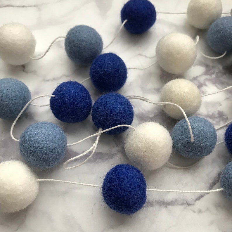 Felt Ball Garland Felt Ball Garland Nursery Boy's Etsy