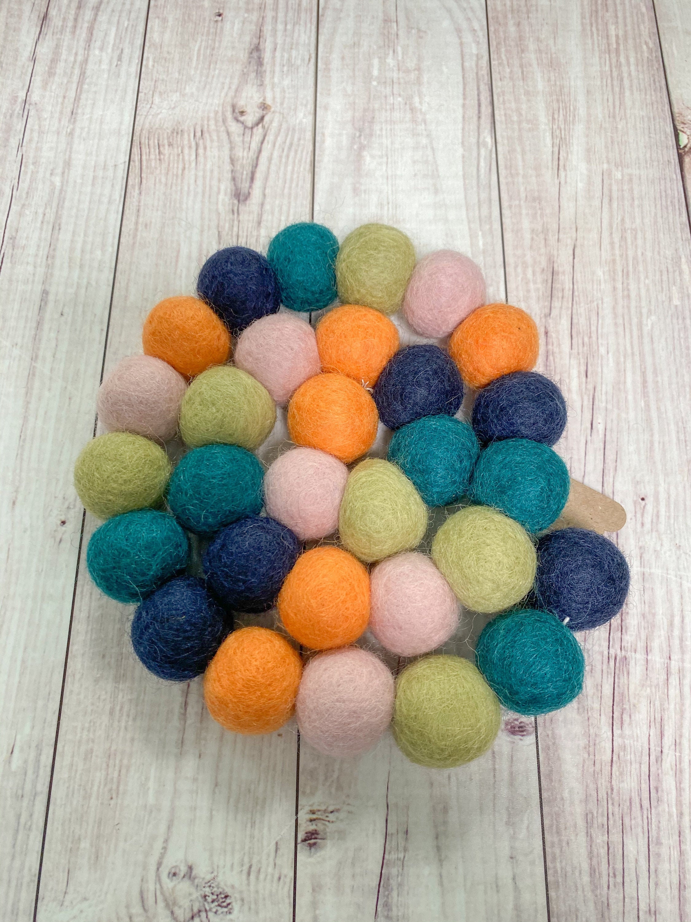 Felt Garland Felt Ball Garland Felt Bunting Pom Pom Etsy