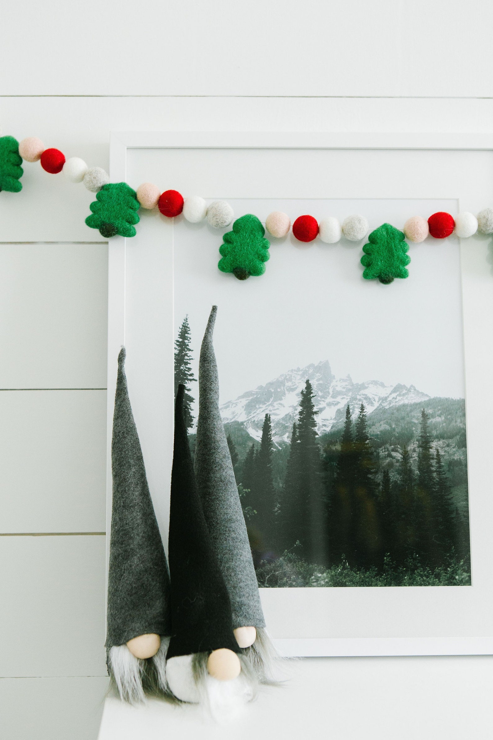 Christmas Felt Garland Christmas Tree Garland Felt Ball Etsy