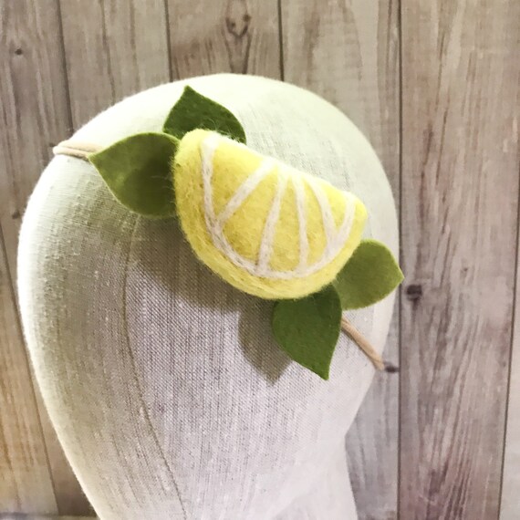 Lemon headband felt lemon headband lemon party felt Etsy