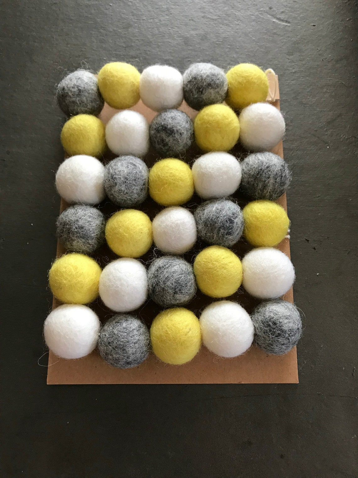Felt Ball Garland Pom Pom Garland Pom Pom Garland Yellow Etsy