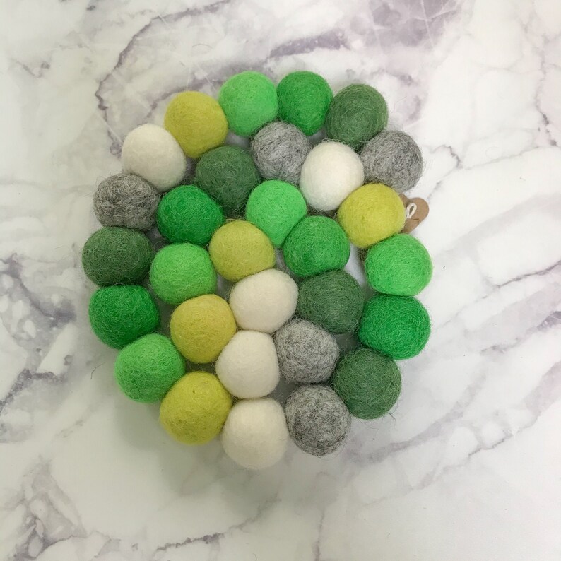 Felt Ball Garland Pom Pom Garland Felt Ball Decor Felt Ball Etsy