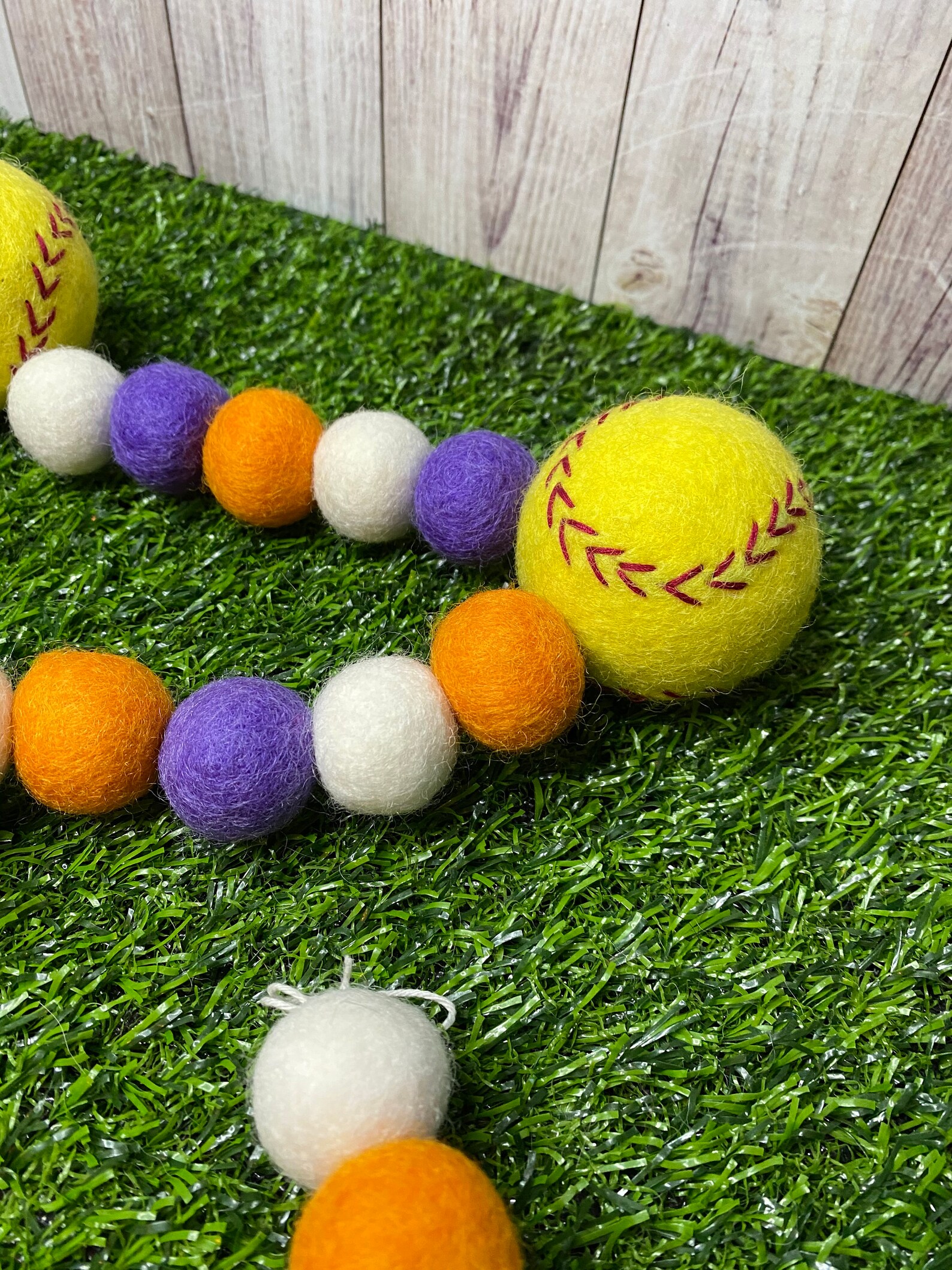 Softball Garland Softball Decor Team Colors Softball Theme Etsy