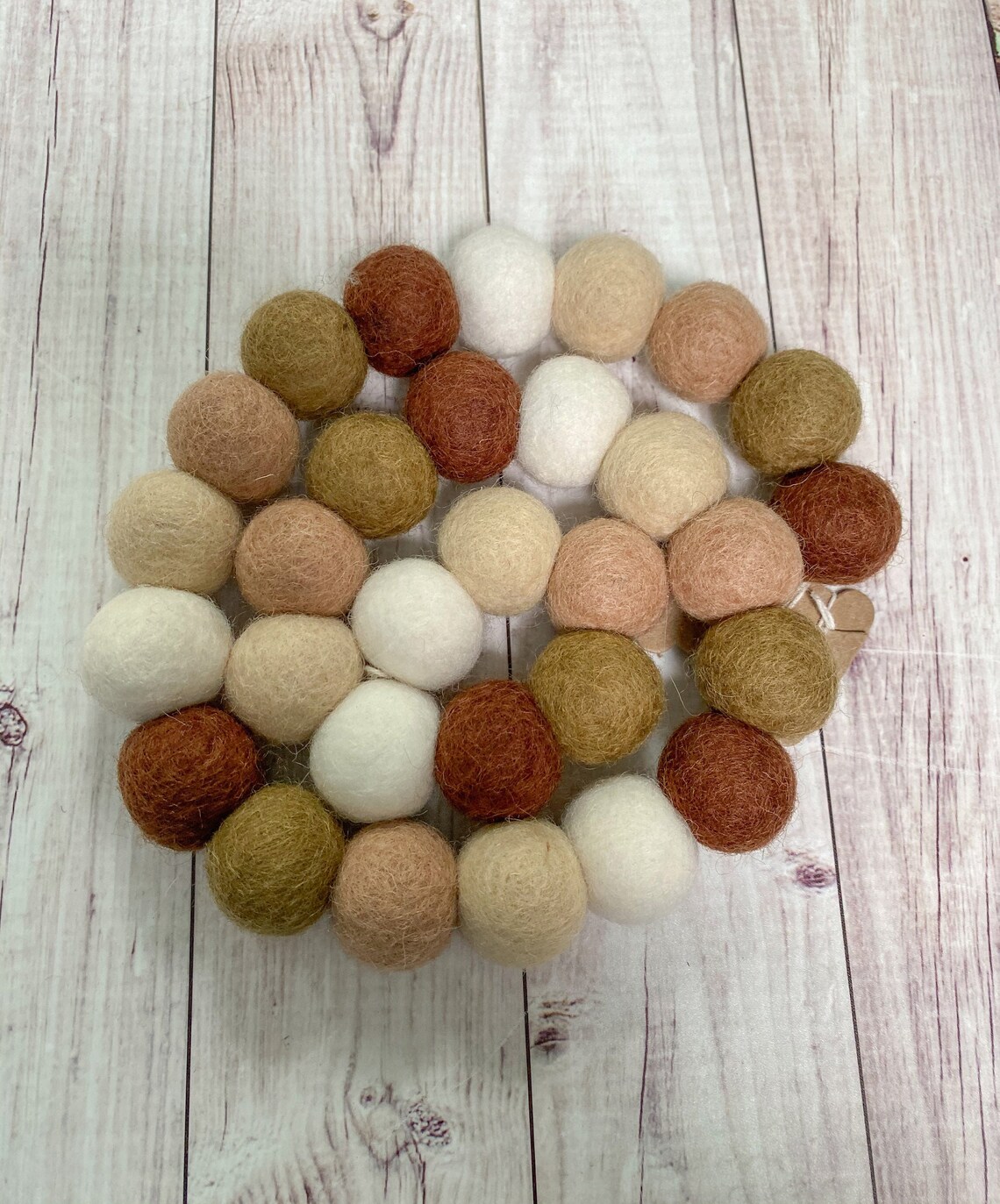Brown Garland Brown Nursery Decor Felt Ball Garland Brown Etsy