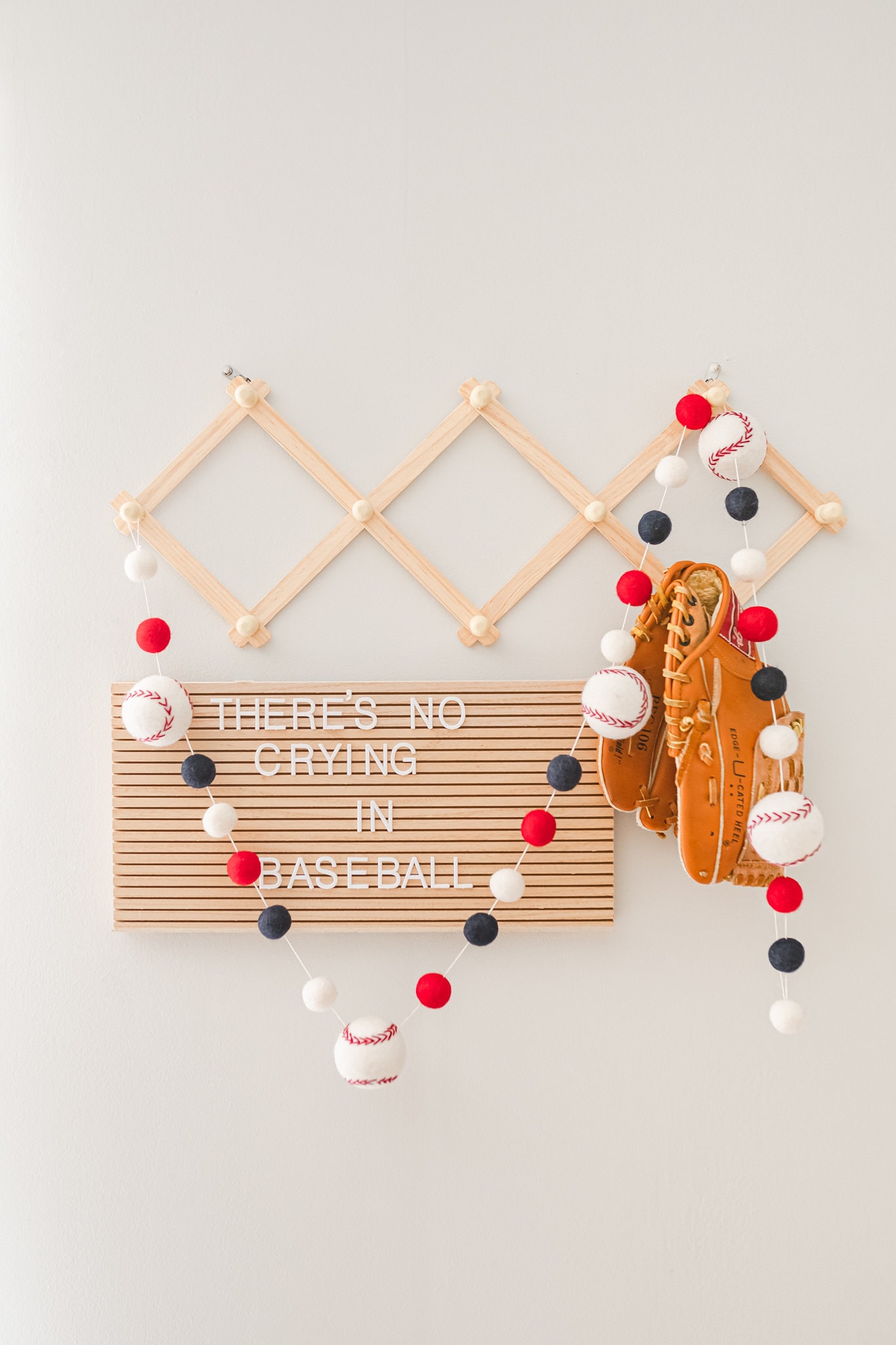 Baseball garland baseball teams felt ball garland sports Etsy