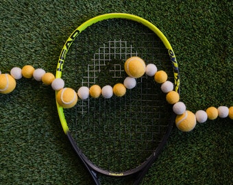 Felt Tennis Garland: Custom Team Colors, Sports Party Decor