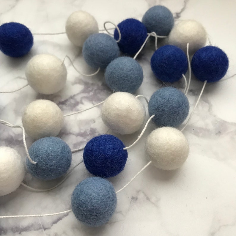 Felt Ball Garland Felt Ball Garland Nursery Boy's Etsy