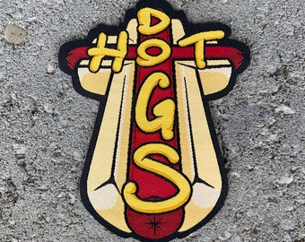 HOTDOGS ! Écusson tissé thermocollant par JonnyOneThree