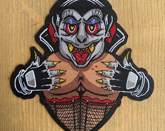 Leather Dracula Iron on patch