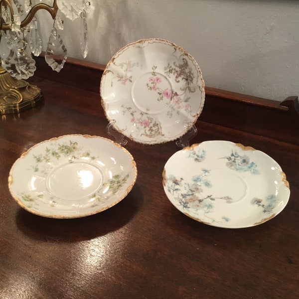 THEODORE HAVILAND  3 antique small Plates/Saucers  5 1/2 inches Limoges, FRANCE. Choose one.