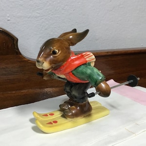 GOEBEL Heinz-Skier Figurine from the Bavarian Bunnies Collection Designed by  Gerhard Skrobek