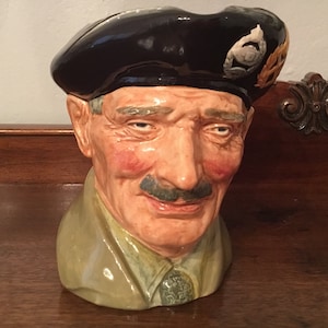 ROYAL DOULTON &quot;Character Jug&quot; MONTY D6202 Made in England. Large size 6 1/4 inches Height