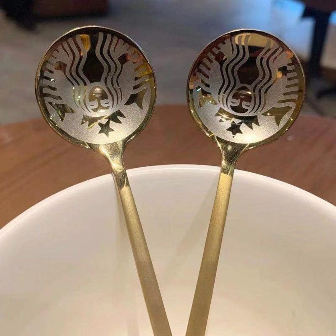 Starbucks Spoons Popular Stainless Steel Coffee/milk Spoon Etsy