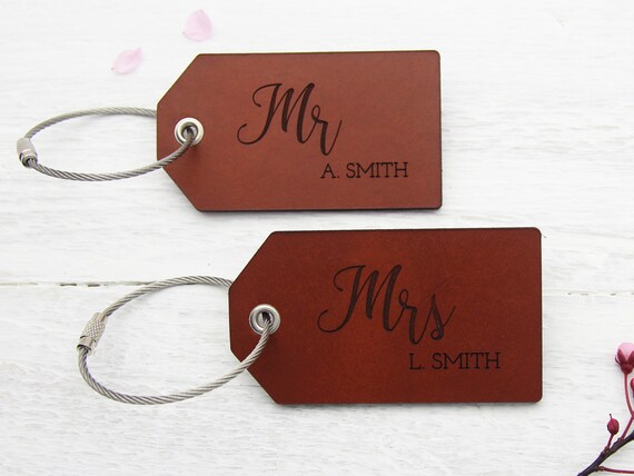 husband and wife luggage tags