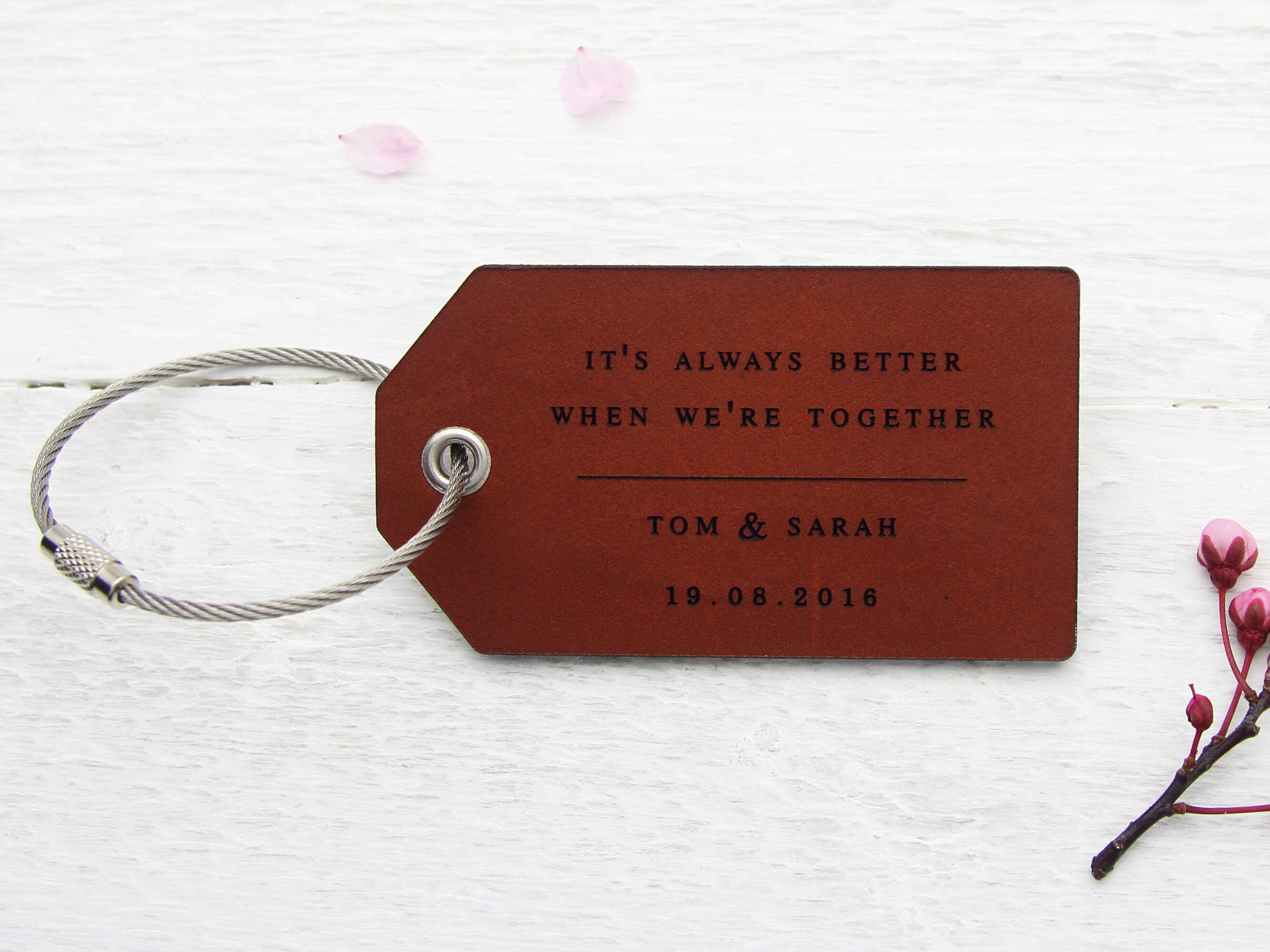 husband and wife luggage tags