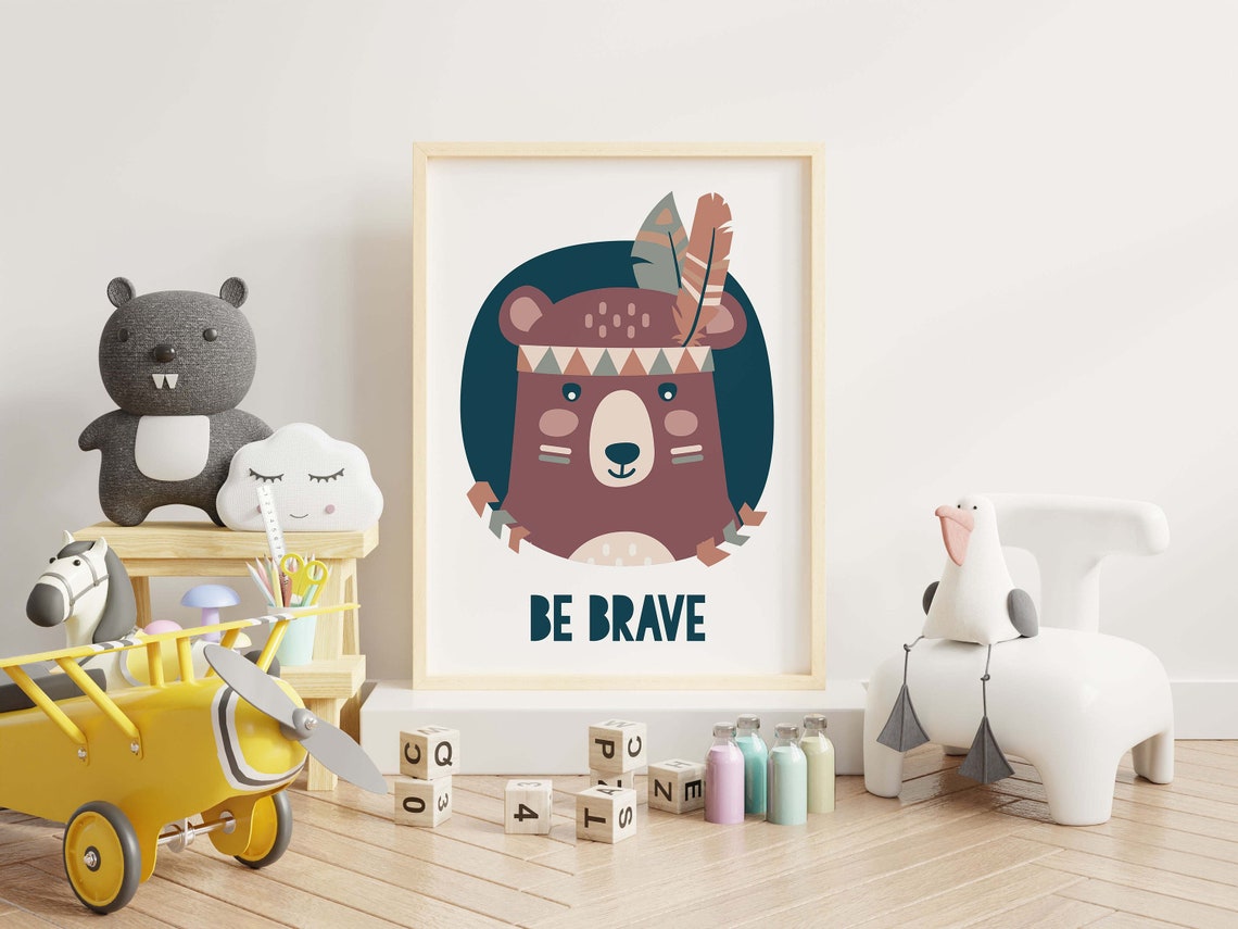 Boho Animal Printable Wall Art Set of 6 Nursery Wall Decor | Etsy