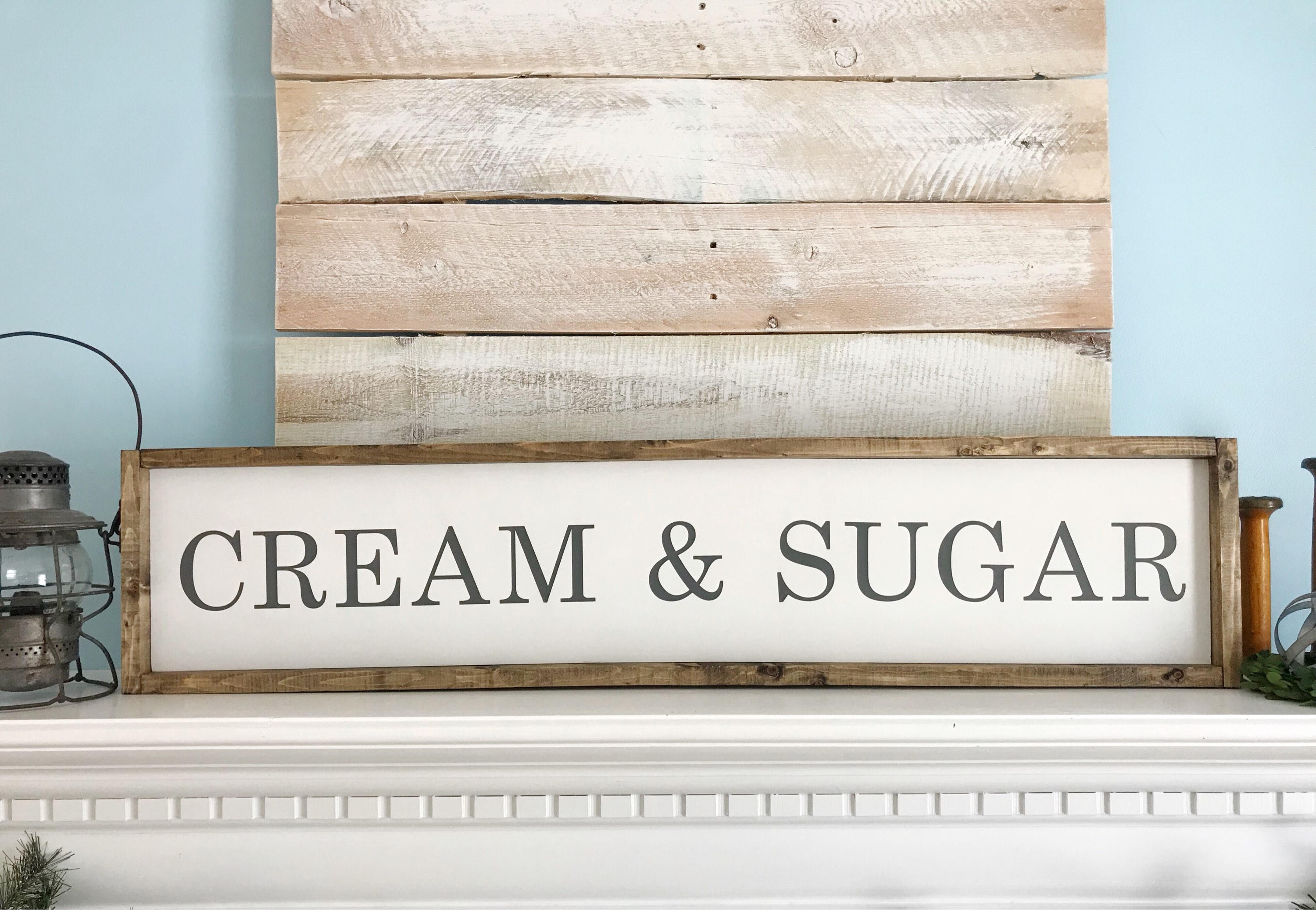 Cream and Sugar Sign Cream and Sugar Coffee Coffee Sign Etsy
